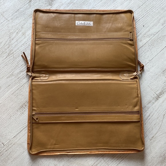 Vintage Carlos Falchi patchwork attaché - Picture 3 of 13